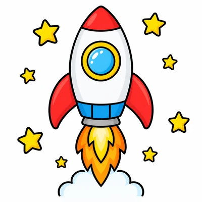 Colored rocket