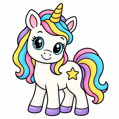 Colored unicorn